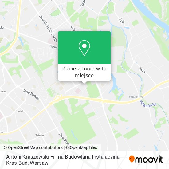 Mapa Antoni Kraszewski Firma Budowlana Instalacyjna Kras-Bud