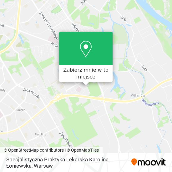 Mapa Specjalistyczna Praktyka Lekarska Karolina Łoniewska