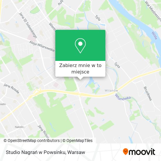 Mapa Studio Nagrań w Powsinku