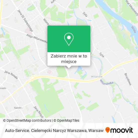 Mapa Auto-Service. Cielemęcki Narcyz Warszawa