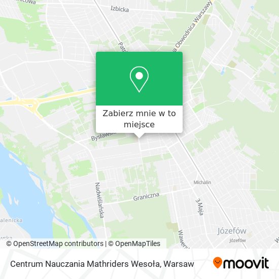 Mapa Centrum Nauczania Mathriders Wesoła