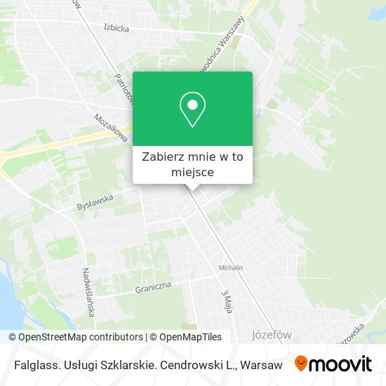 Mapa Falglass. Usługi Szklarskie. Cendrowski L.