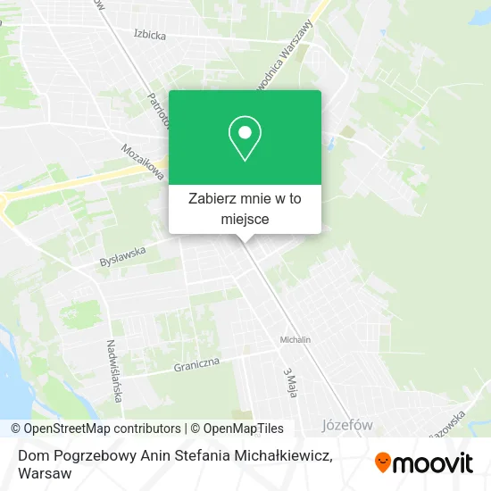 Mapa Dom Pogrzebowy Anin Stefania Michałkiewicz