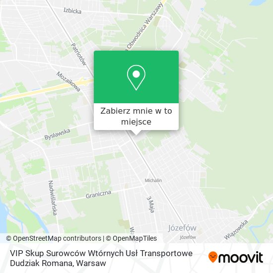 Mapa VIP Skup Surowców Wtórnych Usł Transportowe Dudziak Romana