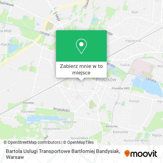 Mapa Bartola Usługi Transportowe Bartłomiej Bandysiak