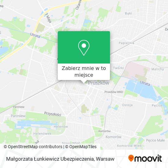 Mapa Małgorzata Łunkiewicz Ubezpieczenia