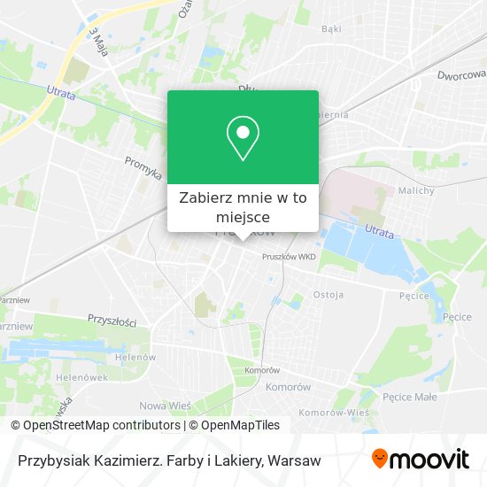 Mapa Przybysiak Kazimierz. Farby i Lakiery