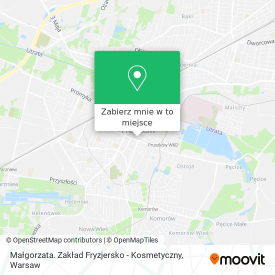 Mapa Małgorzata. Zakład Fryzjersko - Kosmetyczny