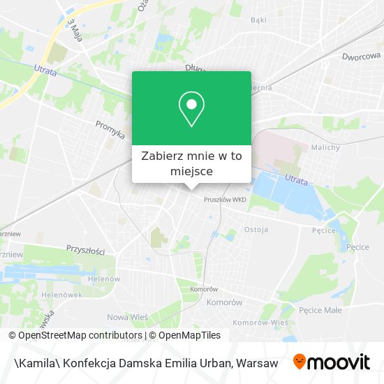 Mapa \Kamila\ Konfekcja Damska Emilia Urban