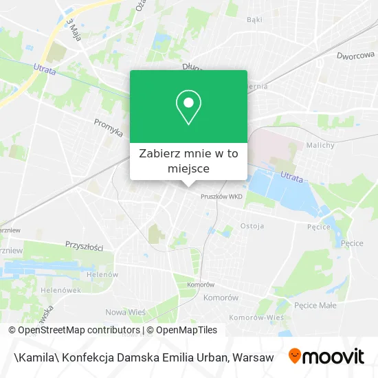 Mapa \Kamila\ Konfekcja Damska Emilia Urban