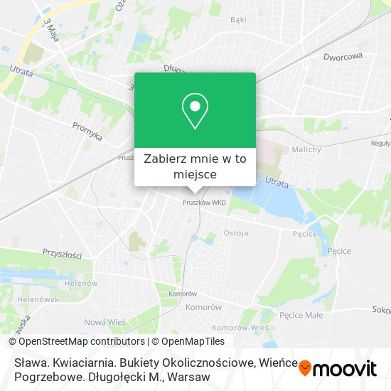 Mapa Sława. Kwiaciarnia. Bukiety Okolicznościowe, Wieńce Pogrzebowe. Długołęcki M.