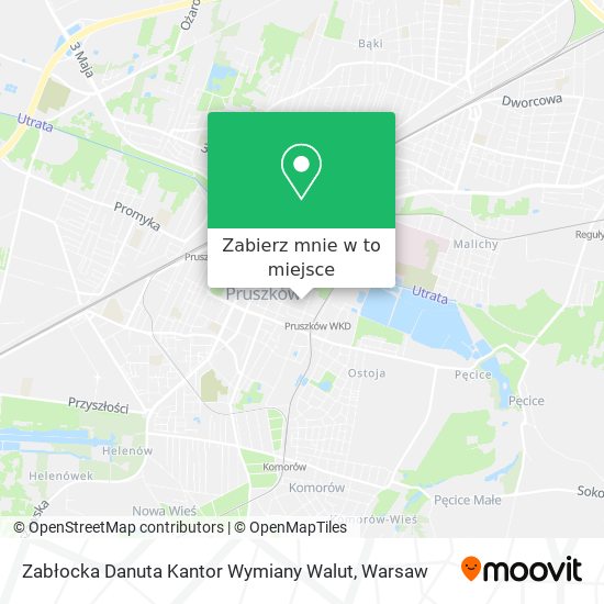 Mapa Zabłocka Danuta Kantor Wymiany Walut