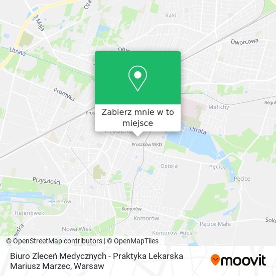 Mapa Biuro Zleceń Medycznych - Praktyka Lekarska Mariusz Marzec