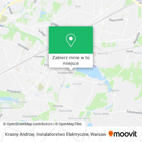 Mapa Krasny Andrzej. Instalatorstwo Elektryczne