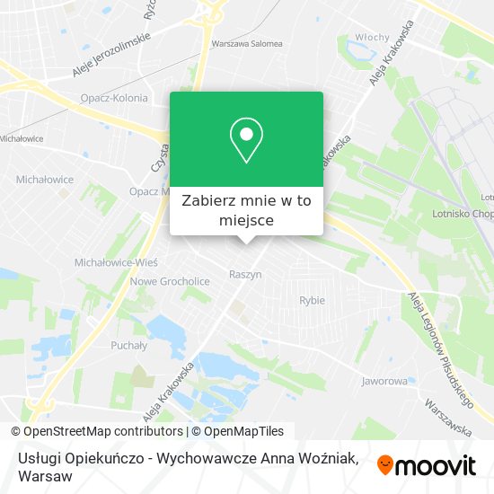 Mapa Usługi Opiekuńczo - Wychowawcze Anna Woźniak