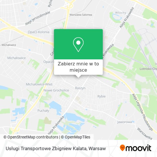 Mapa Usługi Transportowe Zbigniew Kalata