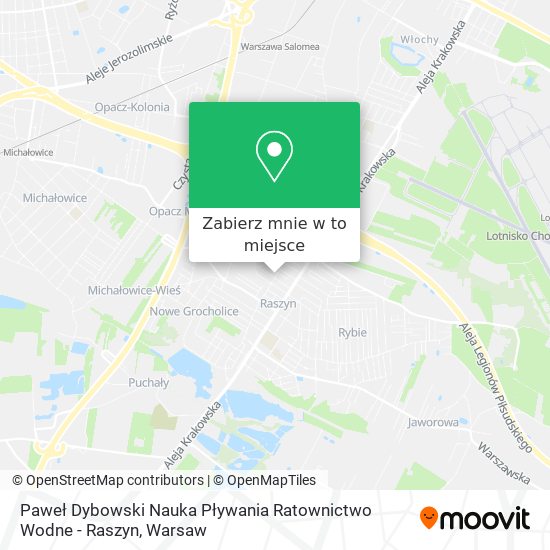 Mapa Paweł Dybowski Nauka Pływania Ratownictwo Wodne - Raszyn