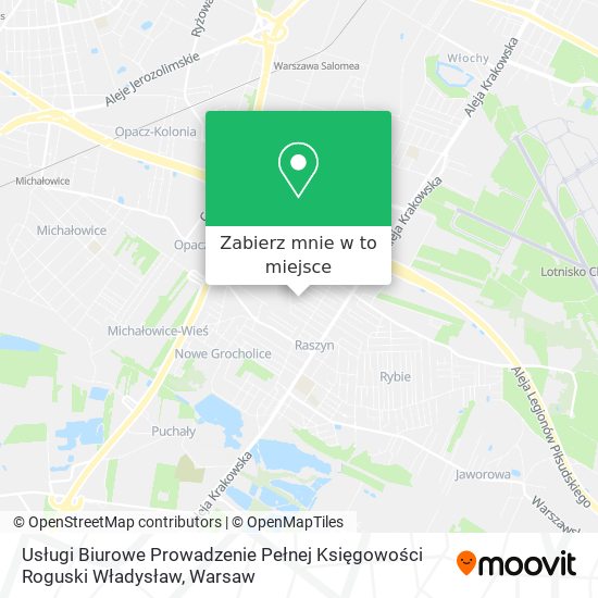 Mapa Usługi Biurowe Prowadzenie Pełnej Księgowości Roguski Władysław