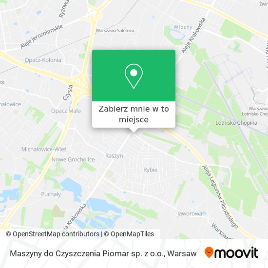 Mapa Maszyny do Czyszczenia Piomar sp. z o.o.