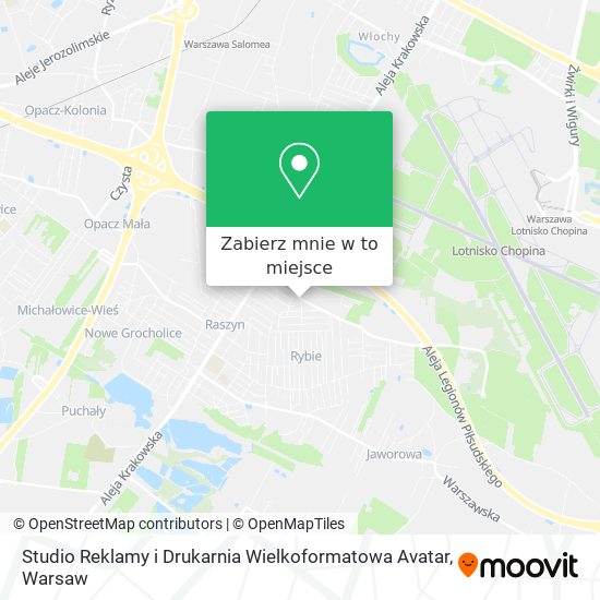 Mapa Studio Reklamy i Drukarnia Wielkoformatowa Avatar
