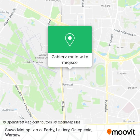 Mapa Sawo-Met sp. z o.o. Farby, Lakiery, Ocieplenia