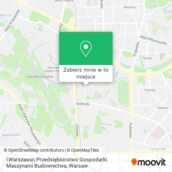 Mapa \Warszawa\ Przedsiębiorstwo Gospodarki Maszynami Budownictwa