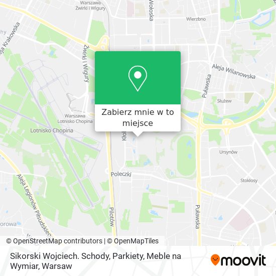 Mapa Sikorski Wojciech. Schody, Parkiety, Meble na Wymiar