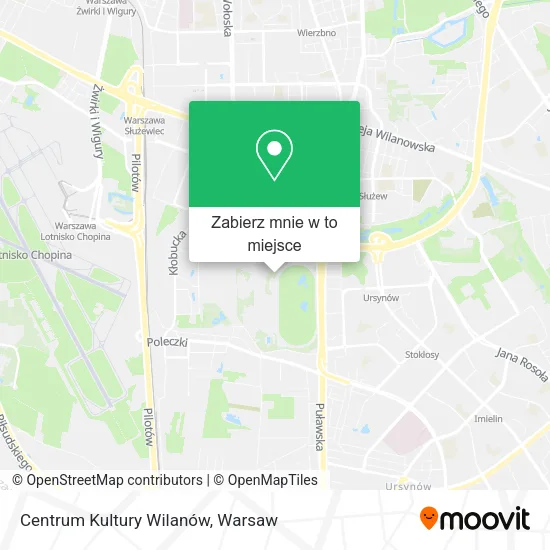 Mapa Centrum Kultury Wilanów