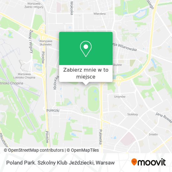 Mapa Poland Park. Szkolny Klub Jeździecki