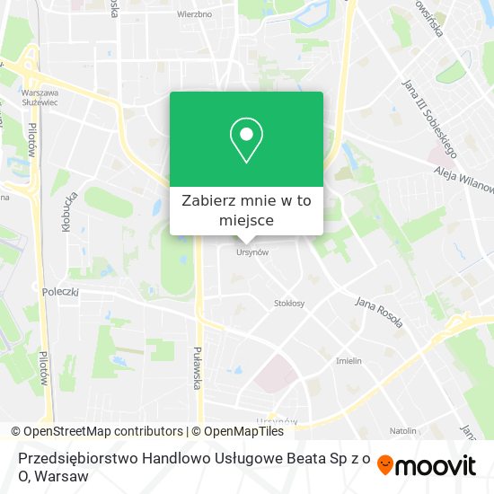 Mapa Przedsiębiorstwo Handlowo Usługowe Beata Sp z o O