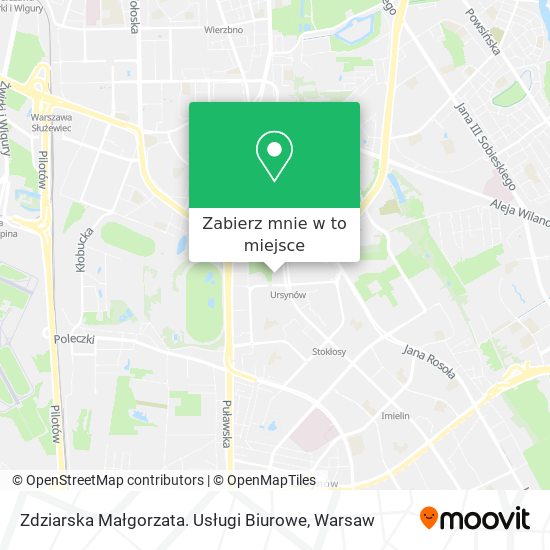 Mapa Zdziarska Małgorzata. Usługi Biurowe