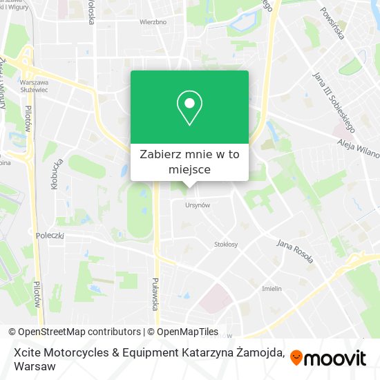 Mapa Xcite Motorcycles & Equipment Katarzyna Żamojda