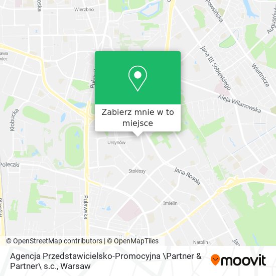 Mapa Agencja Przedstawicielsko-Promocyjna \Partner & Partner\ s.c.