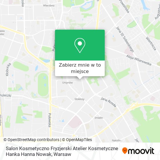 Mapa Salon Kosmetyczno Fryzjerski Atelier Kosmetyczne Hanka Hanna Nowak