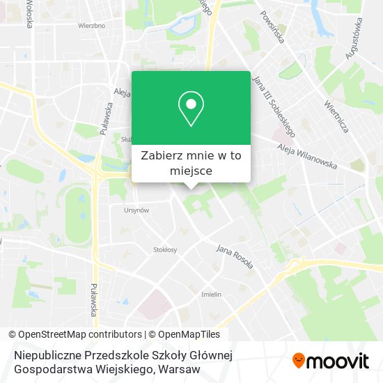 Mapa Niepubliczne Przedszkole Szkoły Głównej Gospodarstwa Wiejskiego