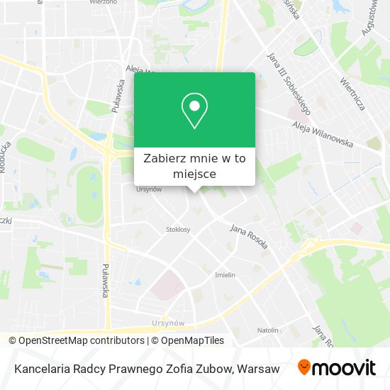 Mapa Kancelaria Radcy Prawnego Zofia Zubow