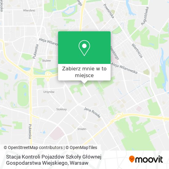 Mapa Stacja Kontroli Pojazdów Szkoły Głównej Gospodarstwa Wiejskiego