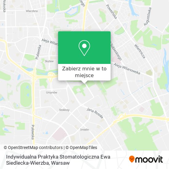 Mapa Indywidualna Praktyka Stomatologiczna Ewa Siedlecka-Wierzba