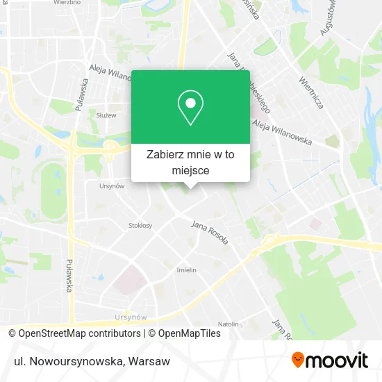Mapa ul. Nowoursynowska