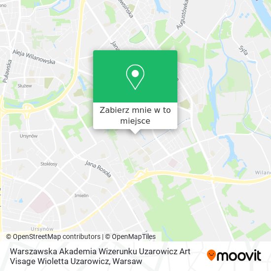 Mapa Warszawska Akademia Wizerunku Uzarowicz Art Visage Wioletta Uzarowicz