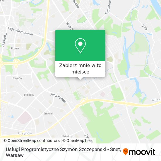 Mapa Usługi Programistyczne Szymon Szczepański - Snet