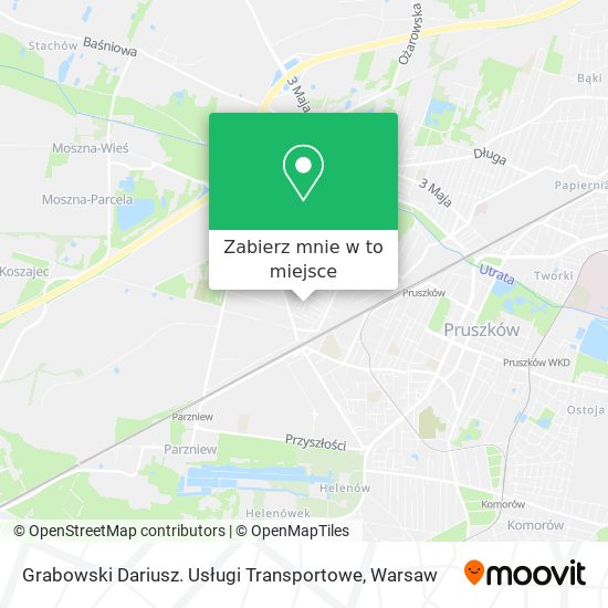 Mapa Grabowski Dariusz. Usługi Transportowe