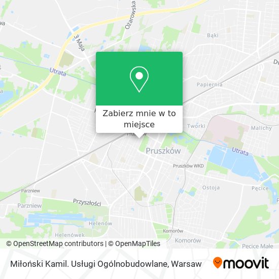 Mapa Miłoński Kamil. Usługi Ogólnobudowlane