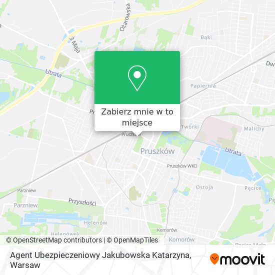 Mapa Agent Ubezpieczeniowy Jakubowska Katarzyna