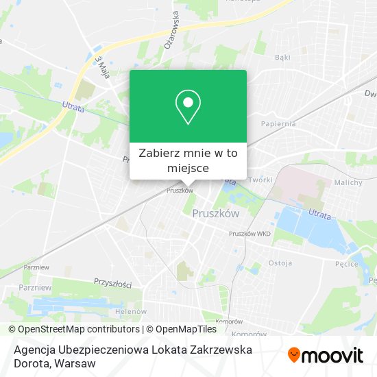 Mapa Agencja Ubezpieczeniowa Lokata Zakrzewska Dorota