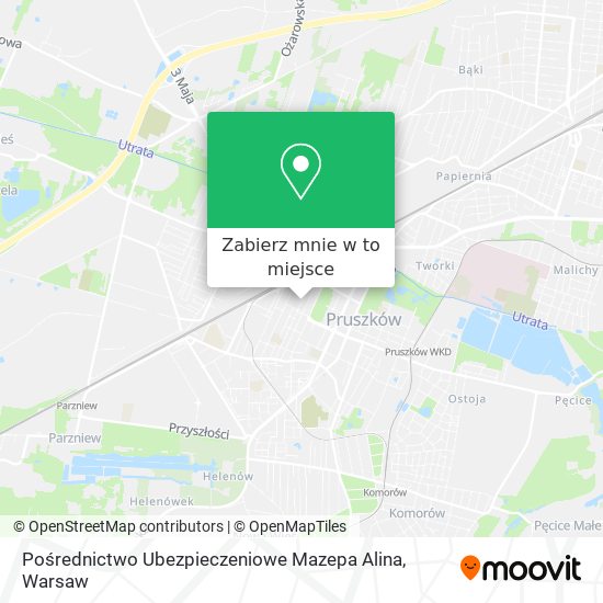 Mapa Pośrednictwo Ubezpieczeniowe Mazepa Alina