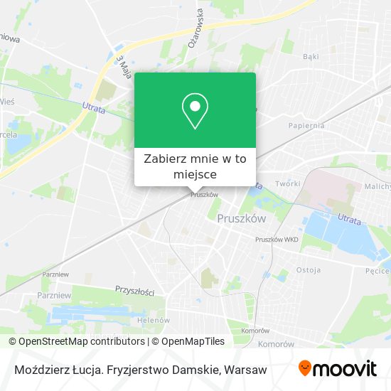 Mapa Moździerz Łucja. Fryzjerstwo Damskie