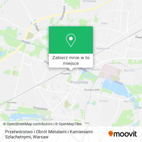 Mapa Przetwórstwo i Obrót Metalami i Kamieniami Szlachetnymi