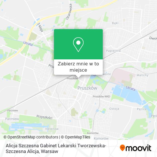 Mapa Alicja Szczesna Gabinet Lekarski Tworzewska-Szczesna Alicja