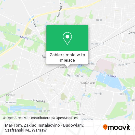 Mapa Mar-Tom. Zakład Instalacyjno - Budowlany. Szafrański M.